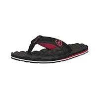 volcom tongs inclinables pour homme, ruban rouge., 48 eu