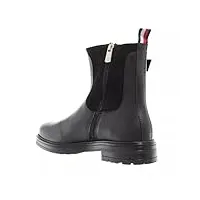 tommy hilfiger femme bottes low boot material mix bottines, noir (black), 39 eu