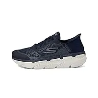 skechers max cushioning slip-ins – chaussures de course à pied avec mousse à mémoire de forme, basket homme, bleu marine, 40 eu