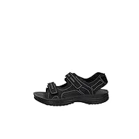 inblu sandales de sport homme sandales homme cuir sandales de randonnée confort pour plage trekking, noir, 43 eu