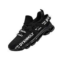 dykhmily chaussures de sécurité hommes basket de securite amorti embout acier léger respirante chaussures de travail mode confort (noir,43.5eu)