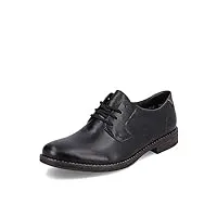rieker homme chaussures à lacets 10316, monsieur chaussures d'affaires,chaussure basse,laçage derby,bureau,noir (schwarz / 00),44 eu / 9.5 uk