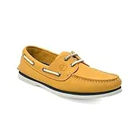 seajure chaussures bateau pour homme maho en cuir nubuck jaune (eu_footwear_size_system, adult, men, numeric, medium, numeric_44)