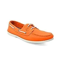 seajure chaussures bateau pour homme celestún en cuir nubuck orange (eu_footwear_size_system, adult, men, numeric, medium, numeric_43)