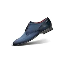 bugatti homme mattia eco chaussures business lacets, bleu, 42 eu