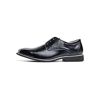 chaussure homme derby oxford homme classique brogues casual mariage chaussures dressing lacets cuir vernis noir 3 taille 43