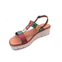 cinzia soft mf30253805 sandale ligne confortable cuir cuir multicolore, cuir, 39 eu