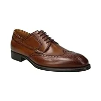 magnanni chaussures à lacets 21150 en cuir lisse marron pour homme, marron, 42.5 eu