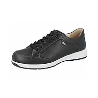finn comfort canvey chaussures à lacets avec fermeture éclair en cuir lisse pour homme noir, noir , 42 eu