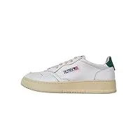 autry chaussures sneakers homme en cuir blanc aum ll20 blanc - vert, blanc et vert., 41 eu