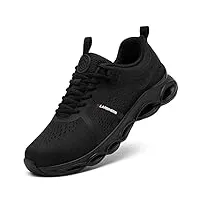 larnmern chaussures de sécurité hommes amorti legere basket de sécurité embout protection acier chaussures de travail confortable respirante(noir mode 122,43eu)