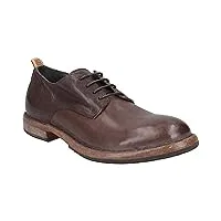 moma chaussures à lacets 50301a-cu en cuir lisse marron pour homme, marron, 43 eu