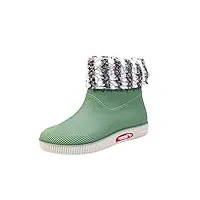 allbestop bottes de pluie courtes antidérapantes,botte de pluie enfant baskets décontractées chaussures cuir homme chaussures fille sandale femme plateforme Été sabot (vert,38)