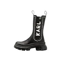 karl lagerfeld bottes trekka max avec logo latéral modèle kl43591 couleur noir, noir , 39 eu