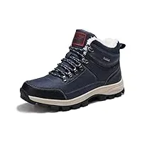 arrigo bello bottes homme bottine bottes de neige boots hiver chaussures chaudes fourrure randonnée les loisirs 41-46 (t bleu, numeric_41)