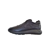 hogan chaussures homme baskets interactive3 hxm3710cp50le9b999 noir en cuir, noir , 42.5 eu