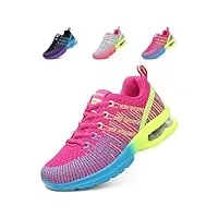 hitmars basket femme chaussures de sport running sneaker air respirant chaussures de course légères chaussures de running fitness gym jogging outdoor rouge eu 41