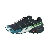 salomon speedcross 6 trail chaussures de course pour homme, carbone/marée de tahiti/blanc, 11