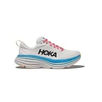 hoka bondi 8 chaussures de course donna blanc bleu