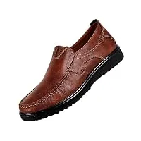 chaussures bateau décontractées à enfiler pour homme - respirantes et confortables - mocassins tendance en cuir synthétique - chaussures de travail pour homme - chaussures bateau pour homme - taille