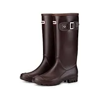 lvptsh bottes de pluie femme imperméables bottes caoutchouc antidérapant jardin boots chaussures de travail pour l'extérieur,brown,eu41