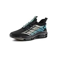 hitmars baskets et chaussures de sport homme femme chaussures de running légères respirant course sneakers gym fitness ourdoor c bleu eu 42