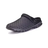 sabot mules homme sandales plage léger chaussures de jardin Été pantoufles,noir,42eu