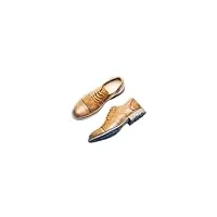 suicra richelieus pour hommes men's casual shoes shoes men's luxury shoes dress shoes (color : yellow brown, size : 43 eu)