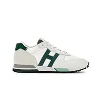 hogan baskets homme h383 blanc et vert - hxm3830an51 t4c0ush - taille, blanc, 42 eu