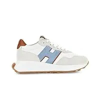 hogan hxw6410eh41 t630suv sneakers pour femme - blanc et bleu clair - taille, blanc, 40 eu
