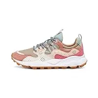 sneakers donna flower mountain yamano 3 woman suede knitted cipria multi 36