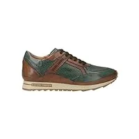 galizio torresi chaussures à lacets 410140 v70150 en cuir lisse vert pour homme, vert, 45 eu