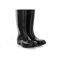 lemigo bottes hautes en caoutchouc pour femmes bottes de pluie imperméable ilse (noir, système taille chaussures eu, adulte, numérique, moyen, 40)