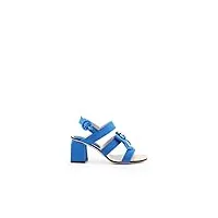 stuart weitzman sandales en satin bleu clair avec pierres et strass femme azzur, bleu ciel, 37.5 eu