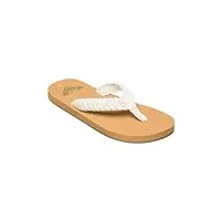 roxy porto li - flip-flops for women - tongs - femme - 36 - blanc