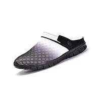 sabot femme mules homme sandales plage léger chaussures de jardin Été pantoufles,noir blanc,37eu