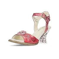 laura vita sandales mode femme fregateo 13, pointure:40 eu, la couleur:rouge