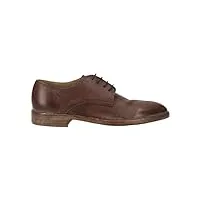 moma chaussures à lacets 2as447-nac en cuir lisse marron pour homme, marron, 45 eu