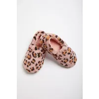 chaussons femme rose imprimé léopard pecora muppet