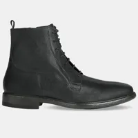 geox - boots en cuir terence noir