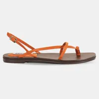 inuovo - sandales en cuir orange