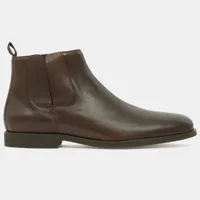 geox - chelsea boots en cuir bayle marron