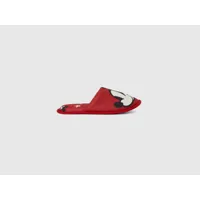 benetton, chaussons mickey rouges, taille 34-35, rouge, enfants