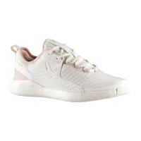 chaussures de tennis femme artengo ts 130 off white rose - artengo