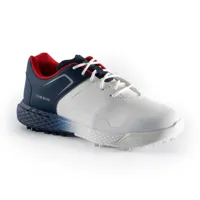 chaussures golf grip waterproof enfant - mw500 blanc et bleu - inesis