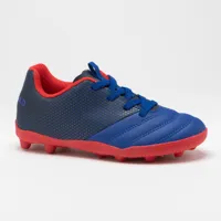 chaussures de rugby moulées easylace terrain sec enfant - skill100 fg bleu rouge - offload