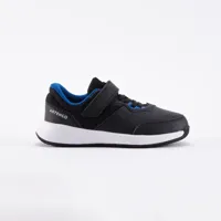 chaussures de tennis à scratchs enfant - essentiel kd noir bleu - artengo