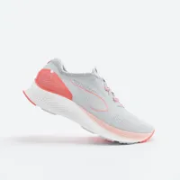 chaussure de running femme kiprun ks 500 2 gris et corail - kiprun