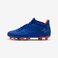 chaussures de football enfant a lacets viralto iii fg bleu et orange - kipsta