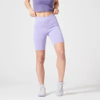 short cycliste fitness femme galbant - 520 violet néon - domyos